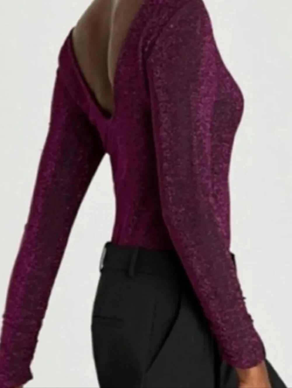 Zara Sparkling Plum Long Sleeve Bodysuit
